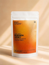 NEKT Moringa Honey pouch, front label detail